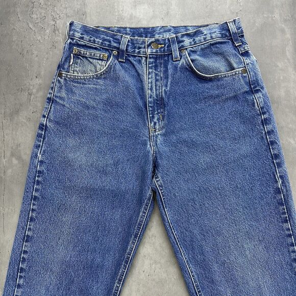 Carhartt B17 DST Relaxed Fit Jeans 33x30 Blue Denim Straight Leg Workwear - Picture 7 of 11